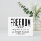 Freedom Retro Inspirerend quotes: tijdloze wijshei Briefkaart (Staand voorkant)