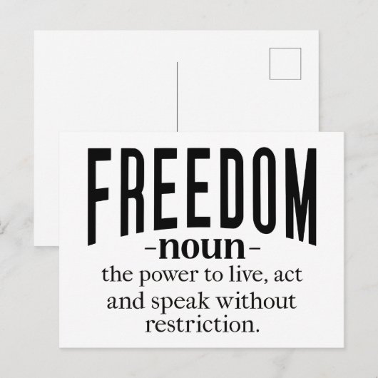 Freedom Retro Inspirerend quotes: tijdloze wijshei Briefkaart (Voorkant / Achterkant)