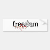 Freedom Rider Bicycle Bumpersticker (Voorkant)