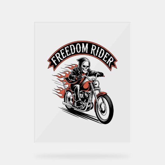 FreeDom Rider Biker Acryl Bord (Voorkant)