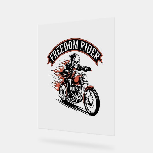 FreeDom Rider Biker Acryl Bord (Hoek)