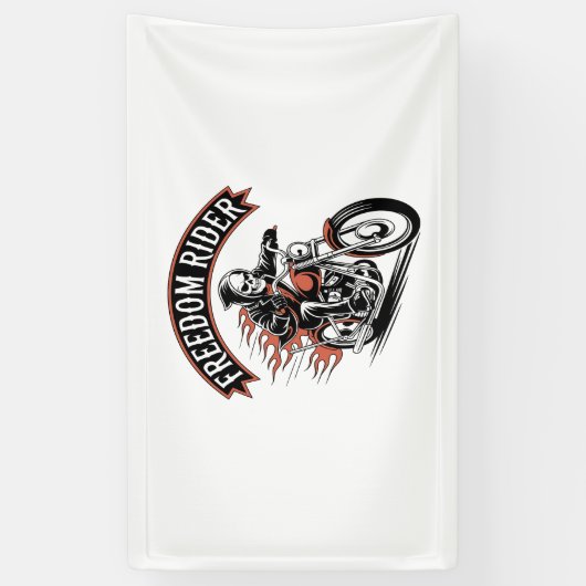 FreeDom Rider Biker Spandoek (Verticaal)