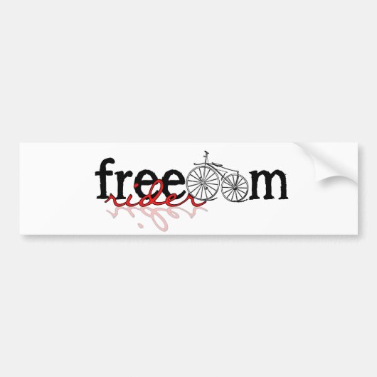 Freedom Rider Fiets Bumpersticker (Voorkant)