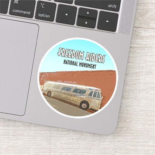 Freedom Riders National Monument Alabama Sticker (Detail)