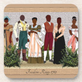 Freedom Rings 1712 • Afrocentrische drankonderscho Bier Onderzetter (Voorkant)