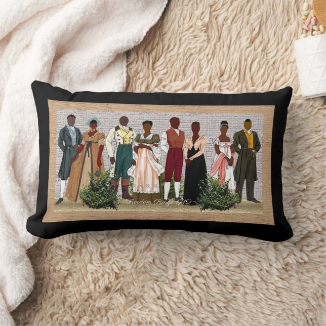 Freedom Rings 1712 • Afrocentrische lendenkussen Kussen (Deken)