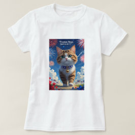 Freedom Rings (en ik ook) - Patriottische kat T-shirt