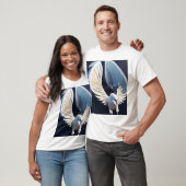 Freedom Rising Dove Tattoo | Black & White  T-shirt (Unisex)