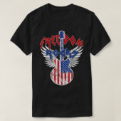 Freedom Rocks 4 juli Patriotic USA Flag Rock T-shirt (Design voorkant)