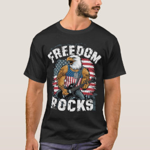 Freedom Rocks Patriottische USA T-Shirt