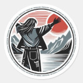 Freedom Ronde Sticker (Voorkant)