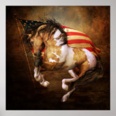 Freedom run American Flag Poster (Voorkant)