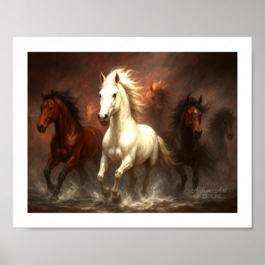 Freedom Run – Majestic Horses Galloping Poster (Voorkant)
