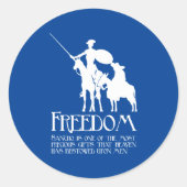 Freedom, Sancho Ronde Sticker (Voorkant)