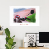 Freedom Scooter-Poster Poster (Thuiskantoor)