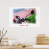 Freedom Scooter-Poster Poster (Keuken)