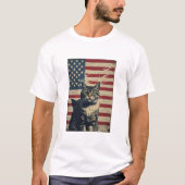 Freedom Scratcher – Patriotic Cat T-shirt (Voorkant)