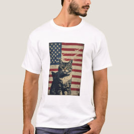 Freedom Scratcher – Patriotic Cat T-shirt
