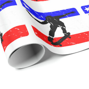 Freedom Skateboarding flair Cadeaupapier