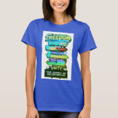 Freedom slogan ontwerp basic shirt (Voorkant)
