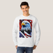 "Freedom Soars: Amerikaans Eagle Flag T-shirt" T-shirt (Voorkant volledig)