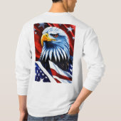 "Freedom Soars: Amerikaans Eagle Flag T-shirt" T-shirt (Achterkant)