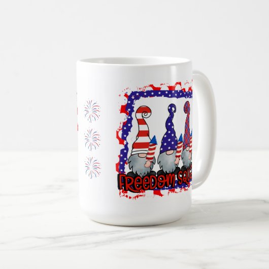 Freedom Squad 4th of July Gnomen Koffiemok (Voorkant rechts)
