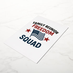 Freedom Squad Familie Reünie T-shirt – USA Patriot Folie Uitnodiging
