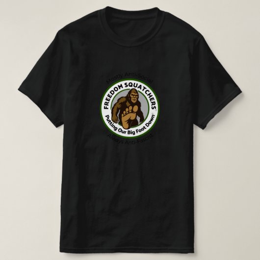 Freedom Squatchers "Anti-Social" T-Shirt (Design voorkant)