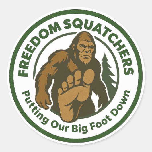 Freedom Squatchers Stickers (round) (Voorkant)