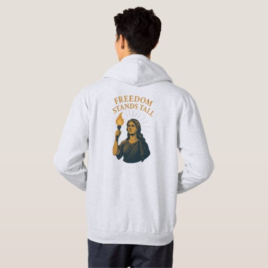 Freedom Stands Tall – A Torch for All Hoodie (Achterkant volledig)