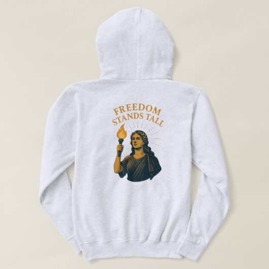 Freedom Stands Tall – A Torch for All Hoodie (Design achterkant)
