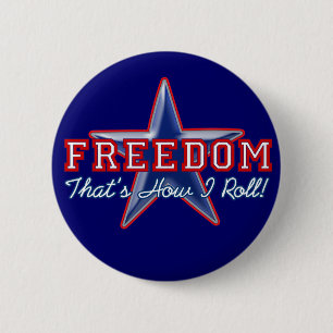Freedom Star, hoe ik kan rollen Ronde Button 5,7 Cm