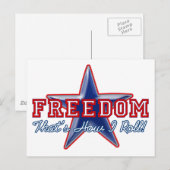 Freedom Star, hoe ik rol Briefkaart (Voorkant / Achterkant)