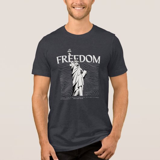 Freedom Statue V2 T-shirt – Reis Liberty Des (Voorkant)