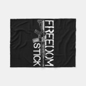 Freedom Stick AR-15 Eigenaar Pistool Rechten Patri Fleece Deken (Voorkant (Horizontaal))