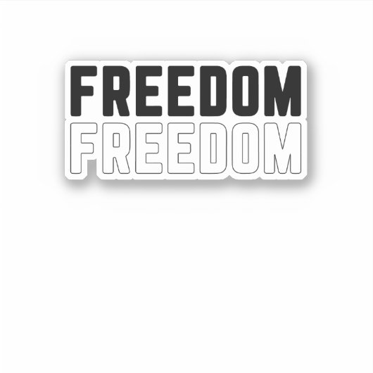 Freedom Sticker (Voorkant)