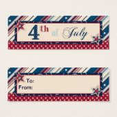 Freedom Stripe Skinny Gift Label Mini Visitekaartjes (Voorkant /achterkant)
