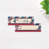 Freedom Stripe Skinny Gift Label Mini Visitekaartjes (Bureau)