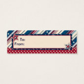 Freedom Stripe Skinny Gift Label Mini Visitekaartjes (Achterkant)