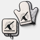 freedom sword graphic ovenwant & pannenlap set (Voorkant / Achterkant)