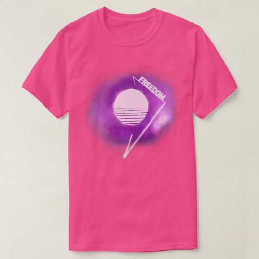 Freedom Synthwave T-shirt (Design voorkant)