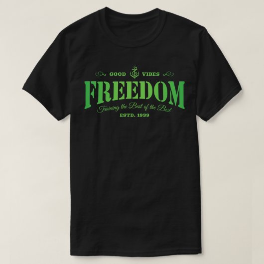 Freedom Text Art T-shirt (Design voorkant)