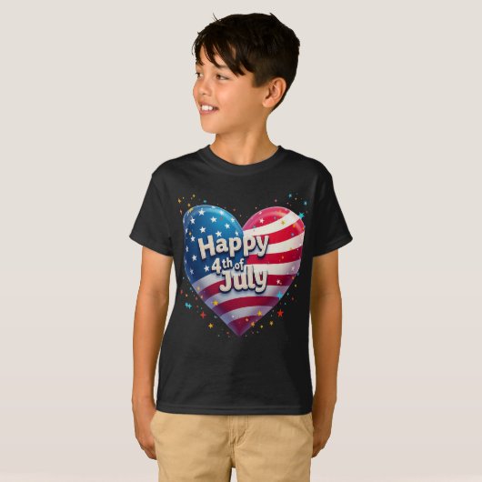 Freedom Threads: moedige Amerikaanse trots Prints T-shirt (Voorkant volledig)