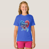 Freedom Threads: moedige Amerikaanse trots Prints T-shirt (Voorkant volledig)