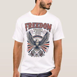 Freedom Tour 1776 Vintage Eagle Patriottisch T-shi T-shirt