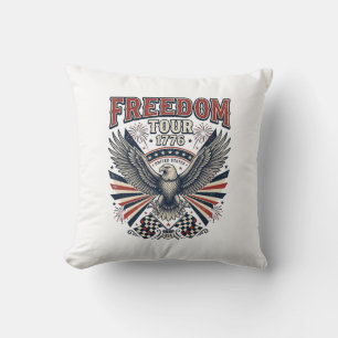 Freedom Tour 1776 Vintage Eagle Patriottische Shir Kussen