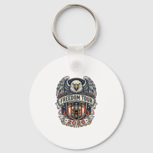 Freedom Tour 2026 Vintage Eagle Motorfiets Sleutelhanger