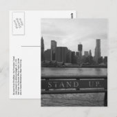 Freedom Tower New York City - "STAND UP"-Briefkaar Briefkaart (Voorkant / Achterkant)
