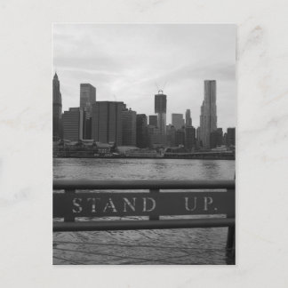 Freedom Tower New York City - "STAND UP"-Briefkaar Briefkaart